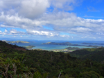 The view from above Coromandel up towards Auckland