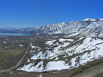 The Sierra Nevada mountains on the way north from Mammoth Lakes